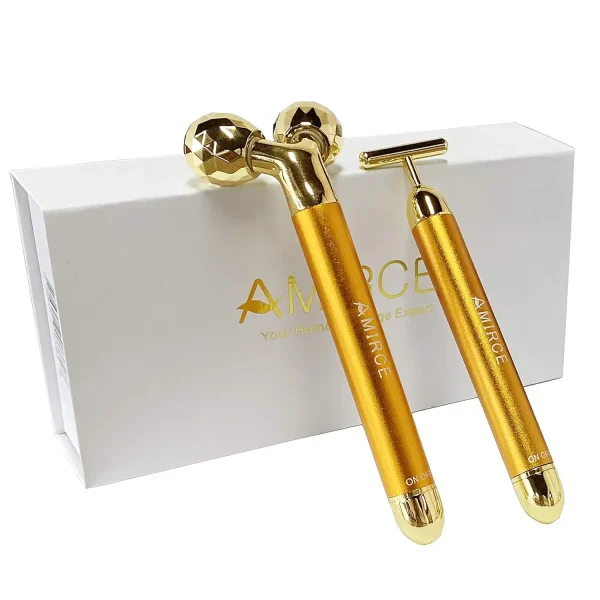3D Electric Facial Roller and T-Shape Massager Kit