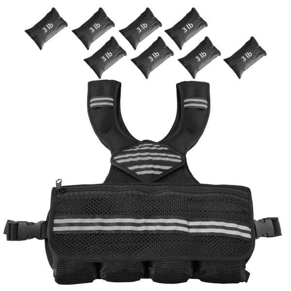 Adjustable Neoprene Weighted Vest Workout Weight Vest w/Reflective